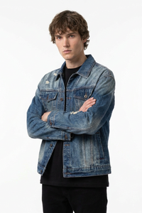 Men's 100% Cotton Vintage Wash Denim Jacket