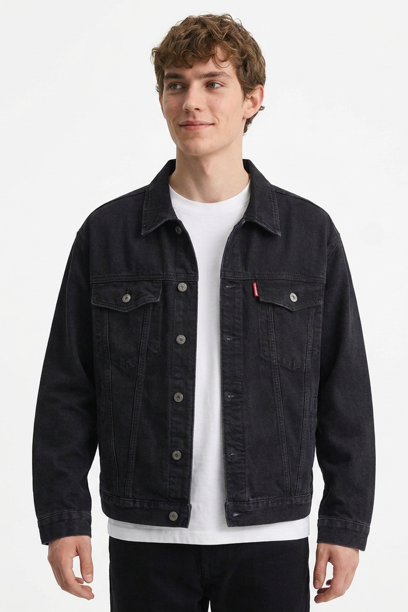 Men's Classic Black Denim Jacket