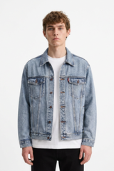 Men’s Vintage Bleach Wash Denim Jacket