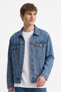 Men's Classic Washed Blue Denim Jacket