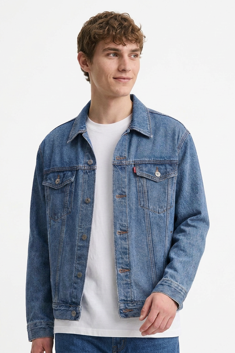 Men's Classic Washed Blue Denim Jacket
