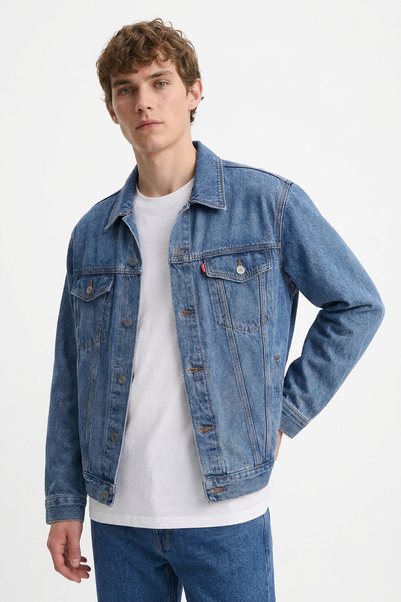 Men's Classic Washed Blue Denim Jacket