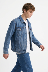 Men's Classic Washed Blue Denim Jacket