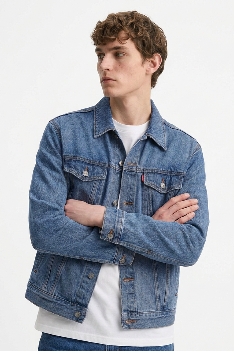 Men's Classic Washed Blue Denim Jacket