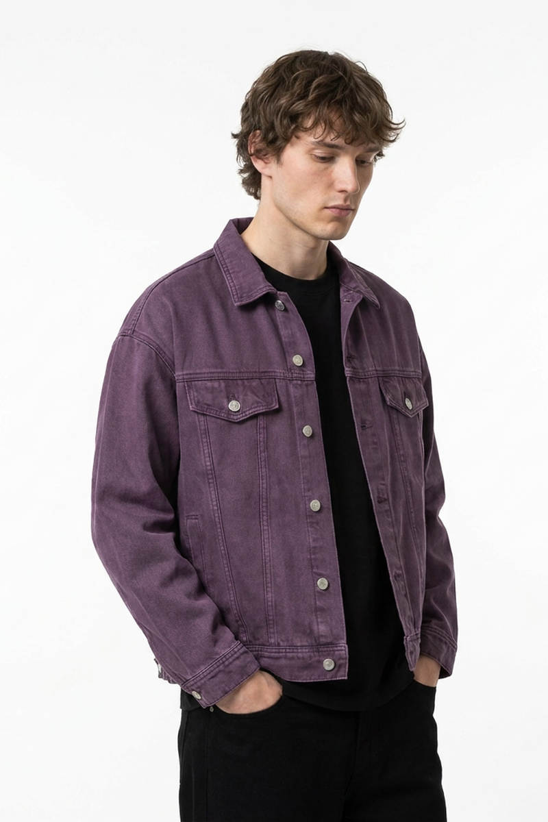 Men's 100% Cotton Vintage Wash Heavyweight  Denim Jacket