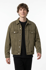 Men's 100% Cotton Vintage Wash Heavyweight  Denim Jacket