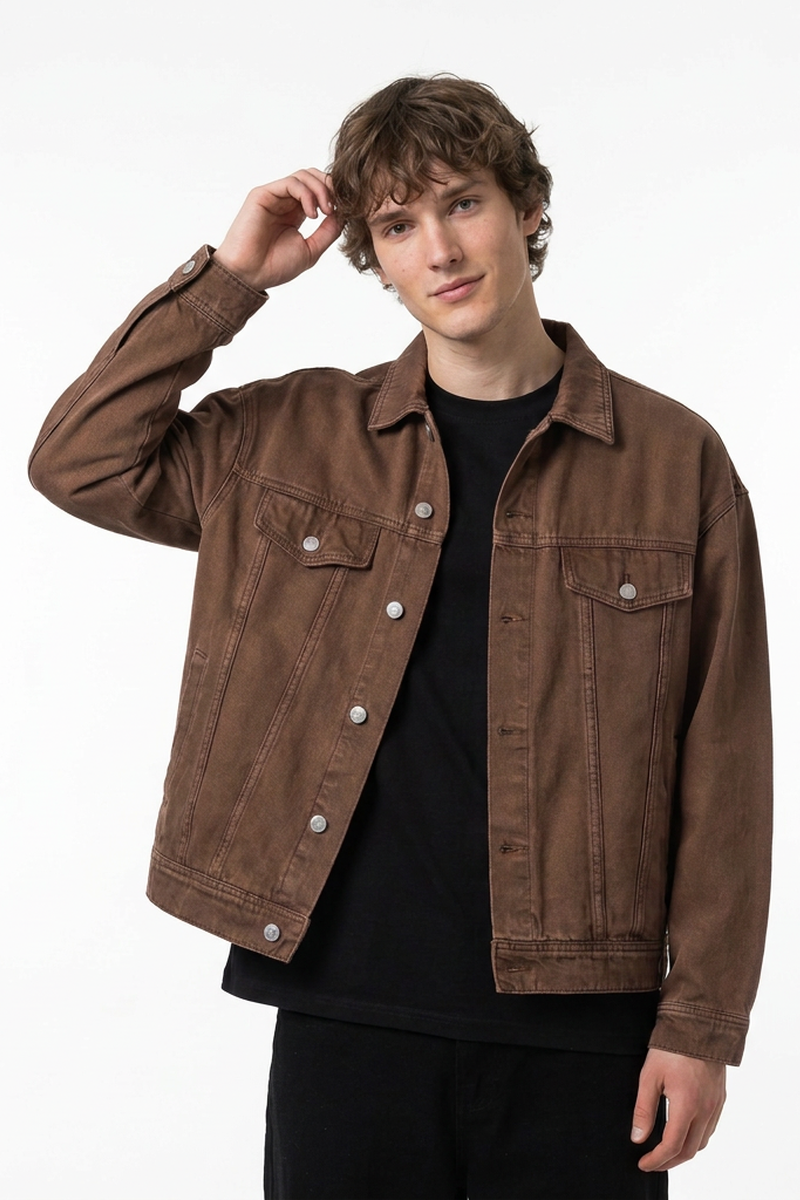 Men's 100% Cotton Vintage Wash Heavyweight  Denim Jacket