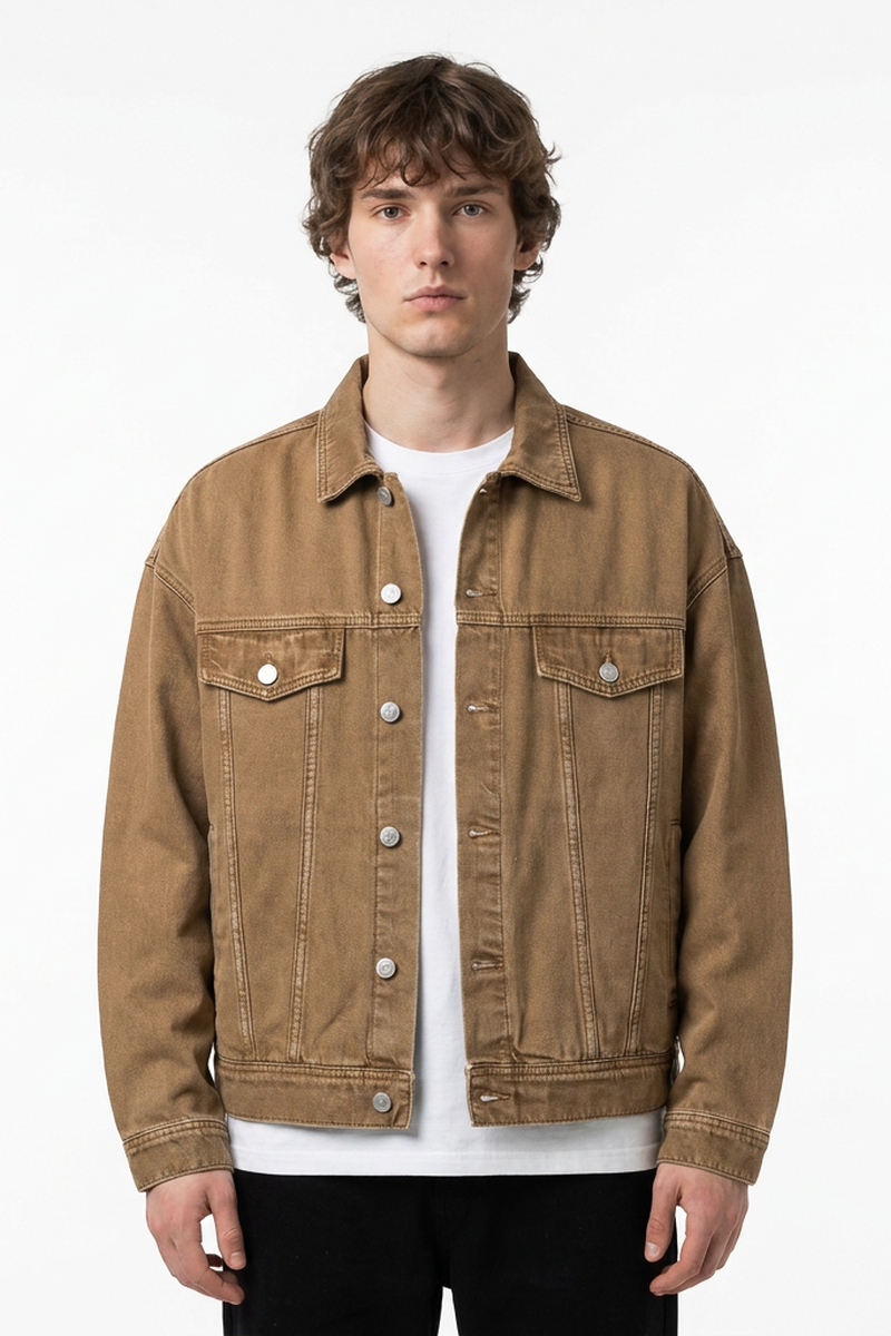 Men's 100% Cotton Vintage Wash Heavyweight  Denim Jacket