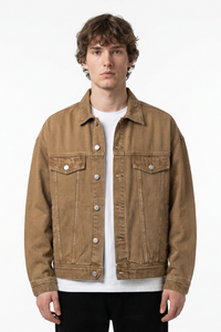 Men's 100% Cotton Vintage Wash Heavyweight  Denim Jacket