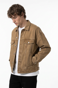 Men's 100% Cotton Vintage Wash Heavyweight  Denim Jacket