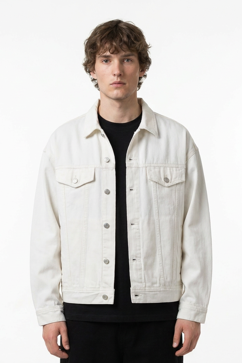 Men's 100% Cotton Vintage Wash Heavyweight  Denim Jacket