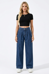 Women's High-Waisted Straight -Leg Jeans