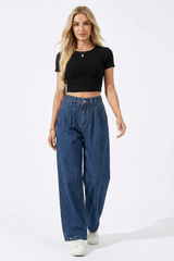 Women's High-Waisted Straight -Leg Jeans