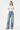 Women's Vintage Wash Paneled Wide-Leg Jeans