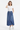 Women's Sapphire Blue Relaxed Denim Midi Skirt
