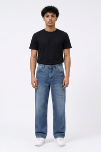 Men's Loose Straight-Leg Denim Jeans