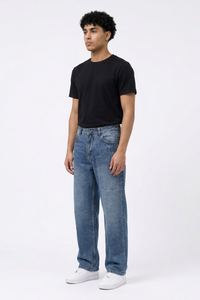 Men's Loose Straight-Leg Denim Jeans