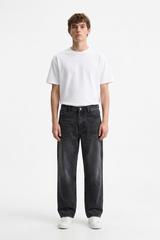 Men's Vintage Wash Relaxed Fit Straight-Leg Jeans
