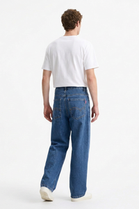 Men's Classic Mid Blue Solid Straight-Leg Jeans