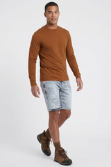 Men's Streetweat Light Blue Ripped Wash Denim Shorts