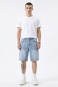 Men's Vintage Washed Casual Denim Shorts