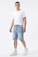Men's Vintage Washed Casual Denim Shorts