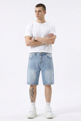 Men's Vintage Washed Casual Denim Shorts