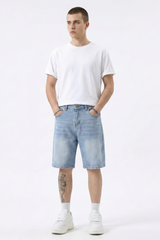 Men's Vintage Washed Casual Denim Shorts