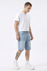 Men's Vintage Washed Casual Denim Shorts