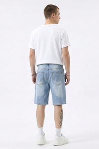 Men's Vintage Washed Casual Denim Shorts