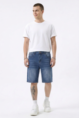 Men's Vintage Washed Casual Denim Shorts