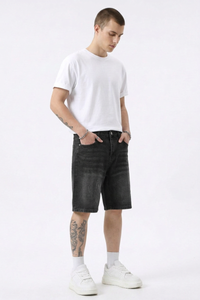 Men's Vintage Washed Casual Denim Shorts