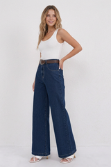 Women's High-Waisted Wide-Leg Jeans
