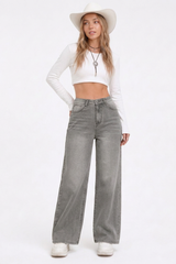 Women's Classic High-Waisted Relaxed Fit Wide-Leg Jeans