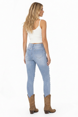 Women's Western Distressed Ripped Stretch Skinny Jeans