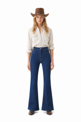 Women's Classic High-Waisted Stretch Flare Jeans