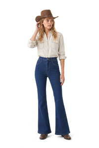 Women's Classic High-Waisted Stretch Flare Jeans