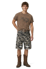 Men's 100% Cotton Camo Loose Fit Cargo Denim Shorts