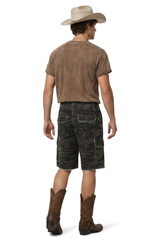 Men's 100% Cotton Camo Loose Fit Cargo Denim Shorts