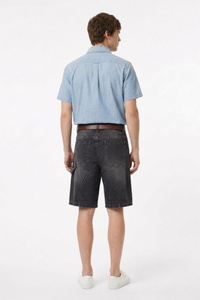Men's Streetwear Colorful Stud Trim Stretch Denim Shorts