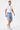 Men's Light Blue Frayed Hem Patchwork Denim Shorts