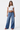 Women's Fall High-Waisted Ombre Button Fly Wide-Leg Jeans