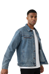 Men's Vintage Blue Washed Denim Jacket