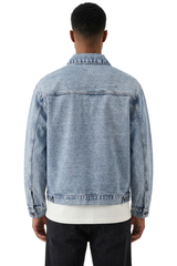 Men's Fall Classic Washed Loungewear Denim Jacket