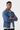 Men's Classic Blue Button-Front Multi-Pocket Denim Jacket