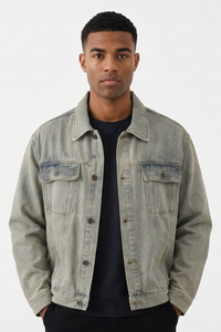 Men's Classic Vintage Blue Casual Denim Jacket