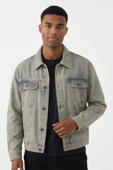 Men's Classic Vintage Blue Casual Denim Jacket