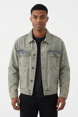 Men's Classic Vintage Blue Casual Denim Jacket