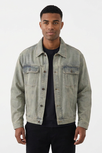 Men's Classic Vintage Blue Casual Denim Jacket