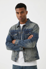 Men's Classic Vintage Blue Relaxed Fit Denim Jacket